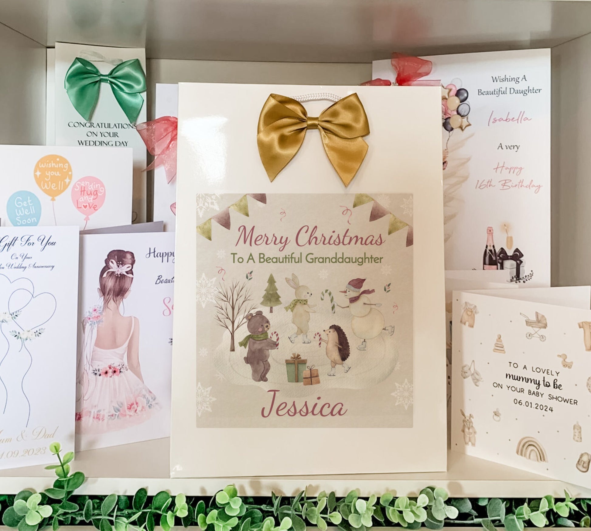 Personalised Christmas Gift Bag ,Personalised Ice Rink Christmas