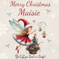Personalised Christmas Gift Bag, Fairy ,Personalised Christmas, Festive Gift Wrapping Bags, Family Christmas Gift Bag's