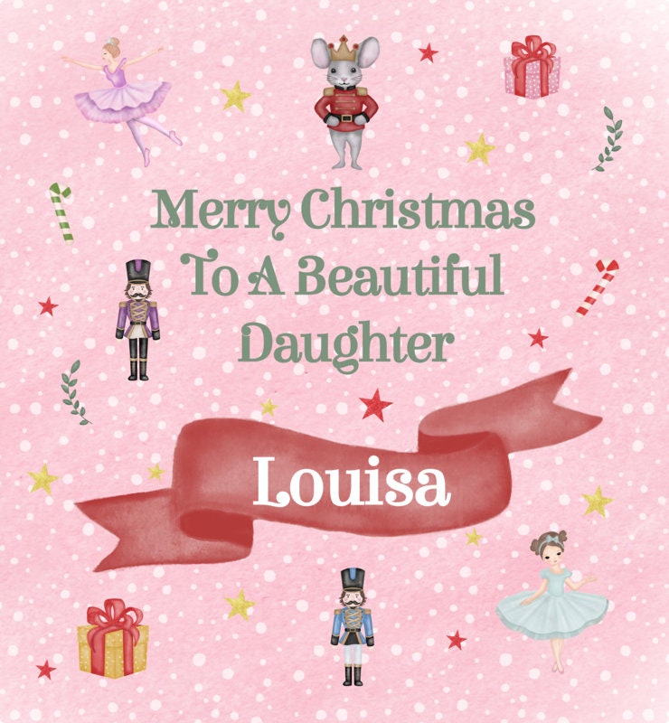 Personalised Christmas Gift Bag, Fairy ,Personalised Nut Cracker  Christmas, Festive Gift Wrapping Bags, Family Christmas Gift Bag's