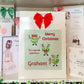 Personalised Christmas Gift Bag ,Personalised Sprout Christmas Gift Bag, Family Gift Bags, Festive Gift Wrapping Secret Santa Sprout Lovers
