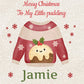 Personalised Christmas Gift Bag ,Personalised  Christmas Pudding Gift Bag, Family Gift Bags, Festive Gift Wrapping Secret Santa
