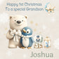 Personalised First Christmas Gift Bag , Personalised Santa and friends Christmas Children's Gift Bag, Festive Gift Wrapping