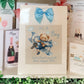 Personalised congratulations new baby boy gift bag watercolour teddy