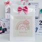 Personalised Congratulations New Baby Girl Gift Bag Watercolour Rainbow