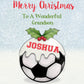 Personalised Christmas Gift Bag ,Personalised Football, Basket ball, net ball gift bag Christmas Children's Gift Bag, Festive Gift Wrapping