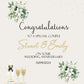Congratulations Wedding Anniversary Gift Bag, Luxury Gift Bags, Custom Personalised With Names