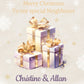 Personalised  Christmas Gift Bag ,Personalised Presents Gift Bag, Festive Gift Wrapping, Neighbours Christmas Gift, Gift for friends