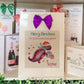 Personalised Christmas Gift Bag Dinosaur, Grandson Christmas, Granddaughter Christmas, Gift Bag Son, Daughter Secret Santa