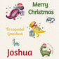 Personalised Christmas Gift Bag Dinosaur, Grandson Christmas, Granddaughter Christmas, Gift Bag Son, Daughter Secret Santa
