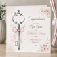 Personalised New Home Card – Floral Key Design