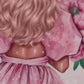 Personalised Luxury Large A4 Birthday Card Girl Pink Dress