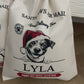 Personalised Christmas Santa Sack for Dogs, Custom Dog Treat Sack Over 100 Breeds