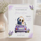 Large A4 Personalised Wedding Card, Mini Car Couple