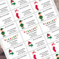 A4 Sheet of 24 Rectangle Personalised Christmas Mix Gift Presents Tag Stickers