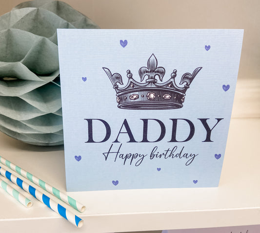 Personalised Male Birthday Card Crown