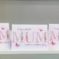 Personalised Mother's Day Card Pink Floral Mam Mom Mum
