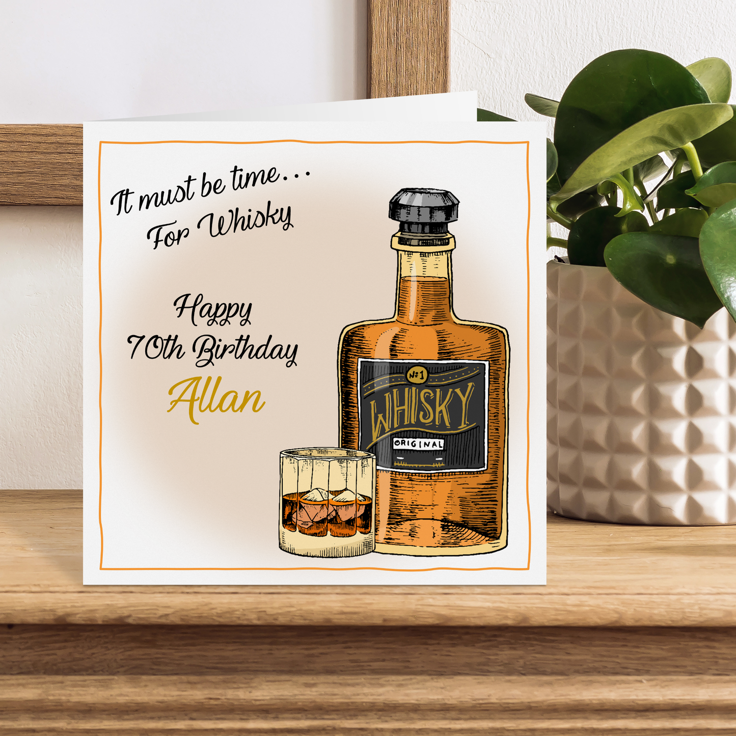 Personalised Birthday Card Whisky Lover Husband Dad Grandad Father in Law Son in Law