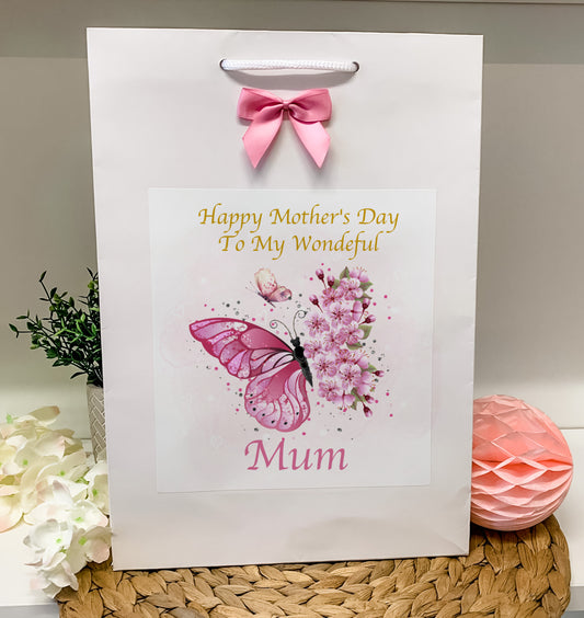 Personalised Mother's Day Gift Bag Butterfly