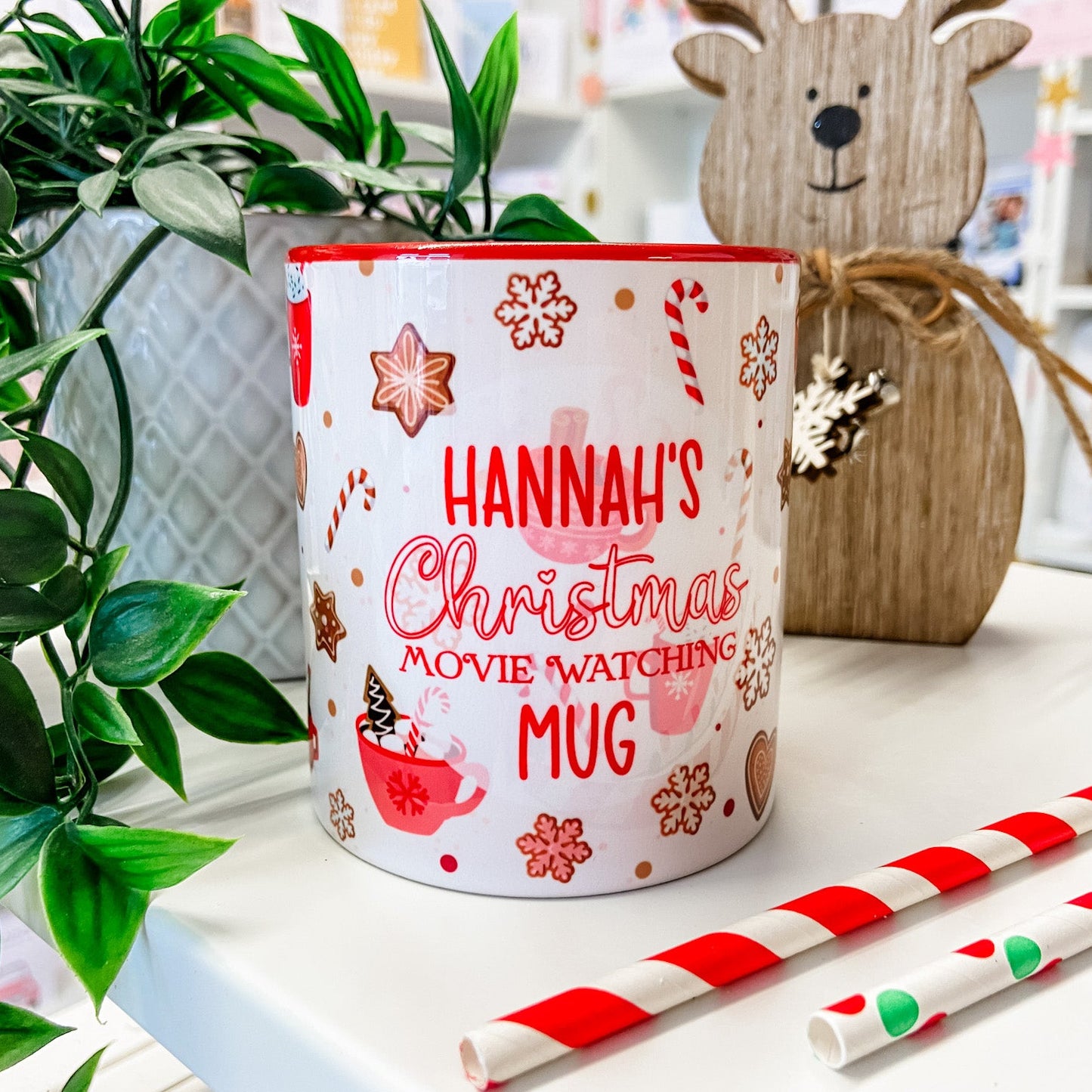 Personalised Christmas Mug, Stocking Filler, Christmas Eve Box, Hot Chocolate Mug
