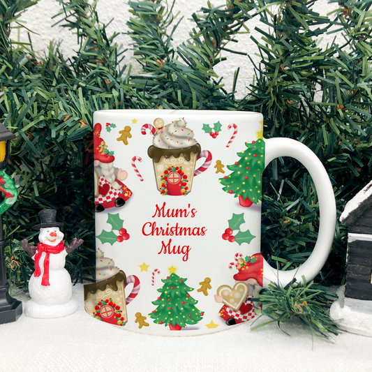 Christmas Mug Personalised Hot Chocolate, Christmas Eve Box Stocking Filler