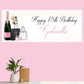 Personalised Birthday Party Banner Champagne Gift Bags Balloons