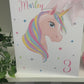 Personalised Unicorn Birthday Card