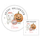 Personalised Halloween Stickers Ghost Pumpkin Girl