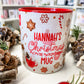 Personalised Christmas Mug, Stocking Filler, Christmas Eve Box, Hot Chocolate Mug