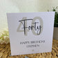 Personalised Birthday Card Cream Age Star