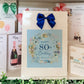 a birthday card with a blue bow on it