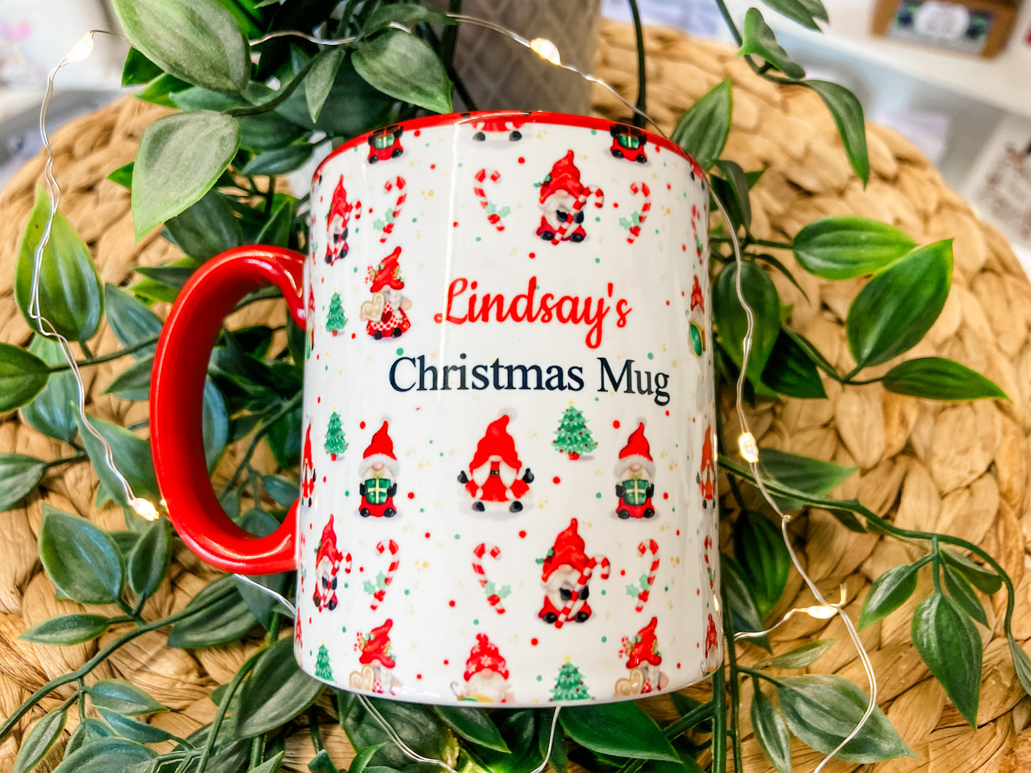Personalised Christmas Gonk Mug, Stocking Filler, Christmas Eve Box, Hot Chocolate Mug