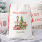Personalised Christmas Santa Sack For Children Candy Cane Lane Teddy Bear