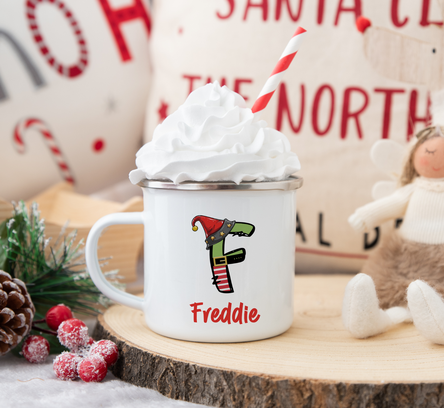 Personalised Christmas Mug, Stocking Filler, Christmas Eve Box, Hot Chocolate Mug