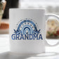 Personalised Mother's Day Mug - Blue Floral Rainbow