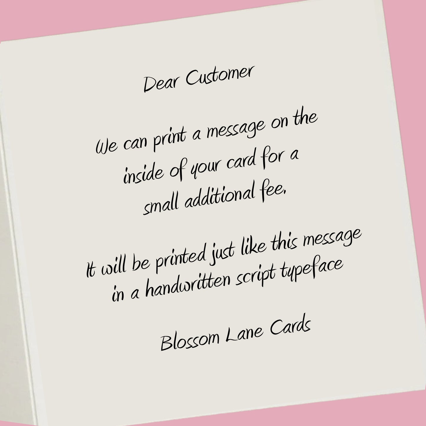 a piece of paper with a message written on it