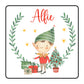 Personalised Elf Boy Christmas Stickers