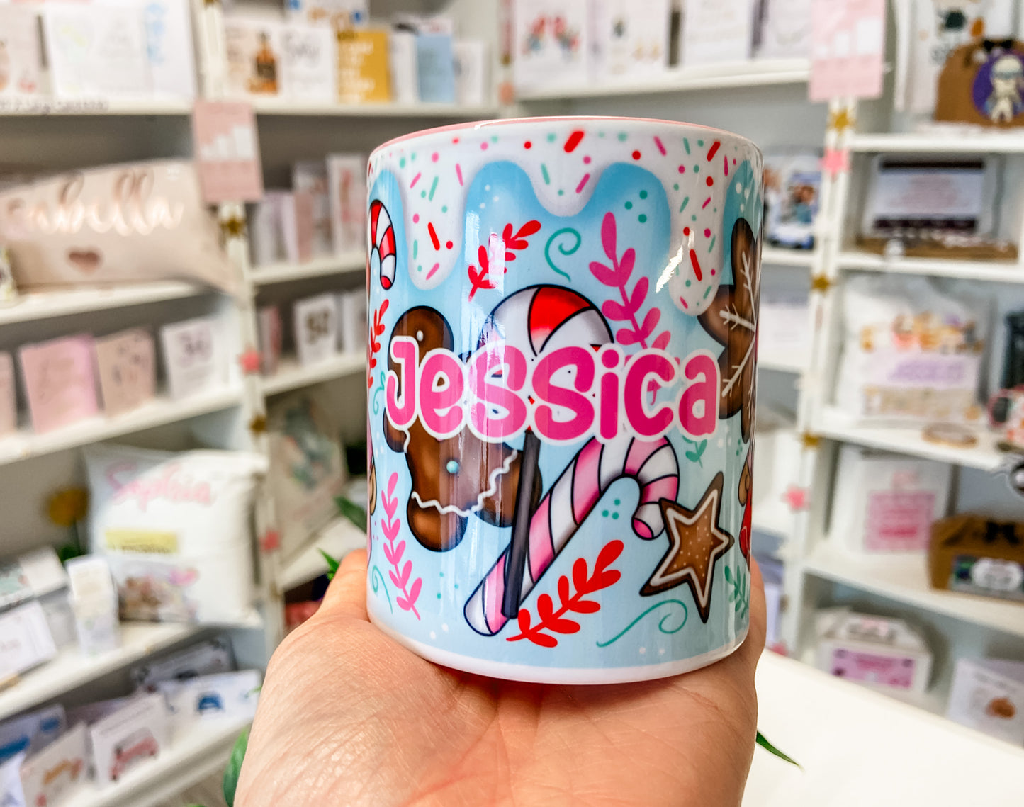 Personalised Christmas Gonk Mug, Stocking Filler, Christmas Eve Box, Hot Chocolate Mug