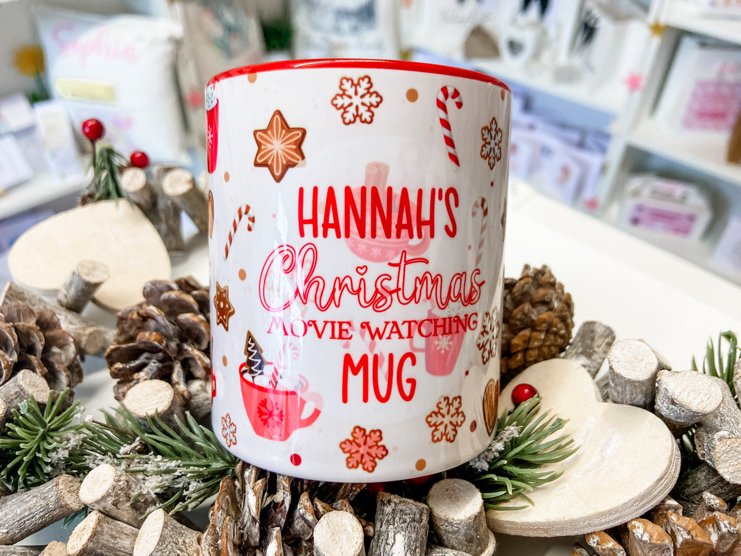 Personalised Christmas Mug, Stocking Filler, Christmas Eve Box, Hot Chocolate Mug