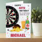 Personalised Birthday Card Darts