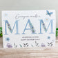 Personalised Mother's Day Card Blue Floral