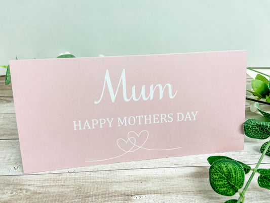 Personalised Mother's Day Money Gift Wallet Card
