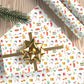 Christmas Wrapping Paper Snowman Gingerbread Stocking
