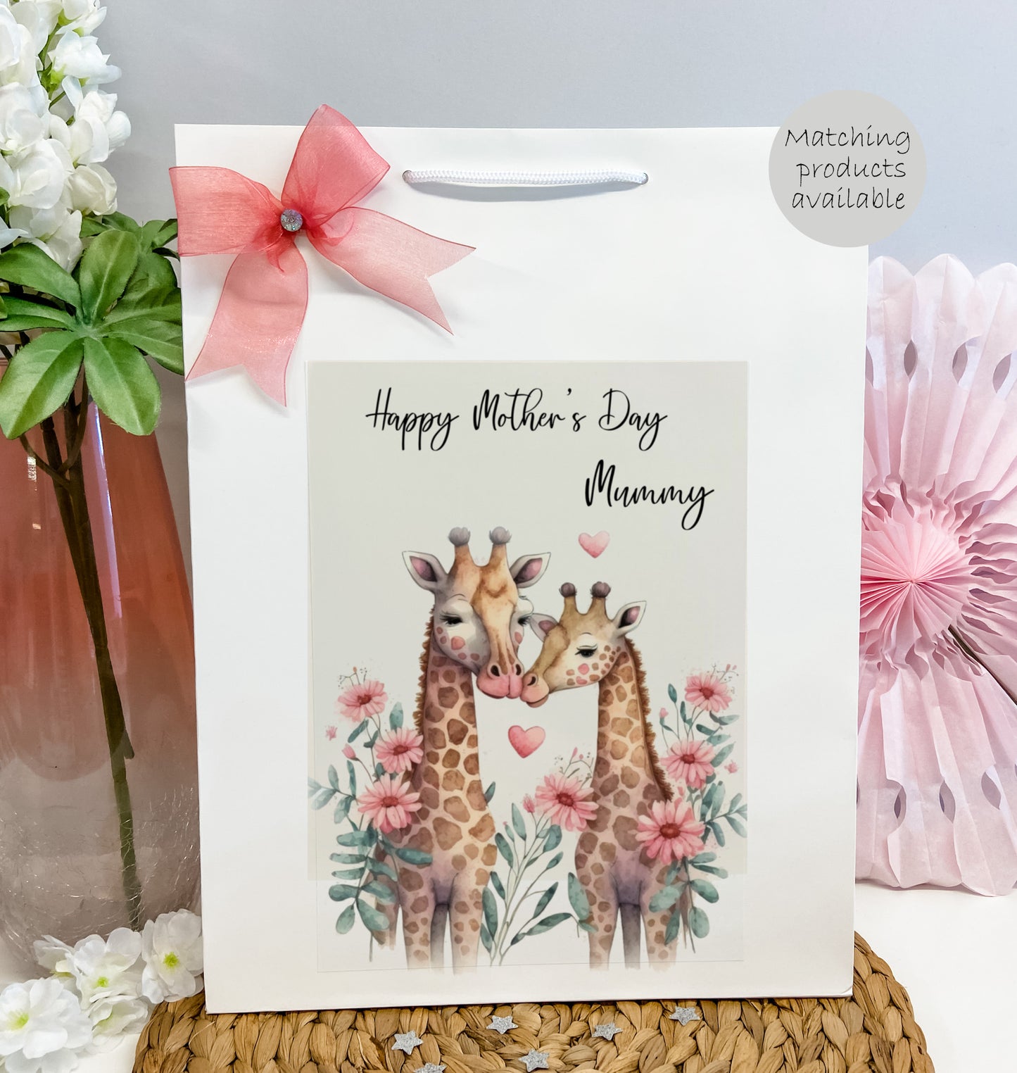 Personalised Mother's Day Card Giraffe