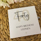 Personalised Birthday Card Cream Age Star