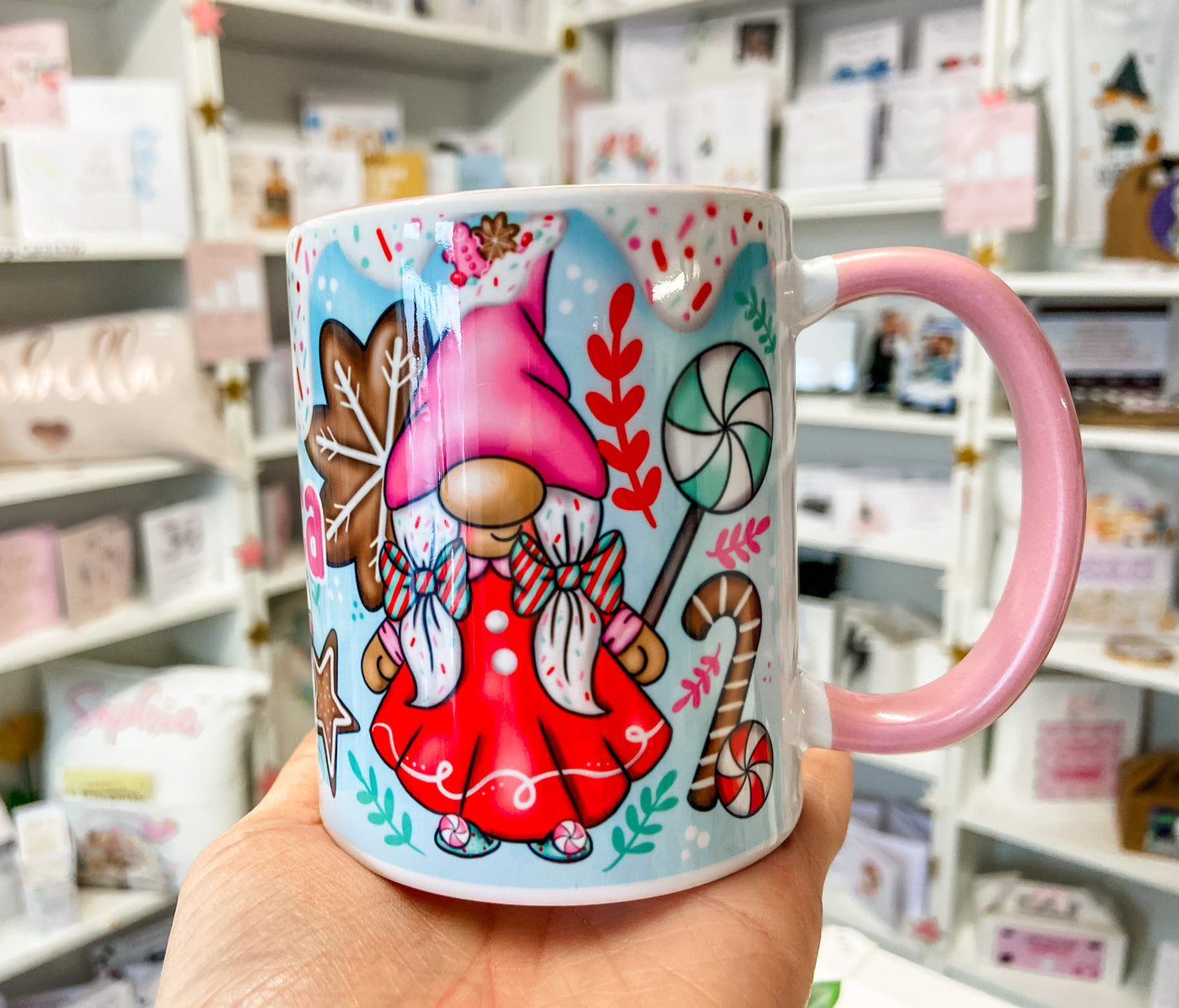 Personalised Christmas Gonk Mug, Stocking Filler, Christmas Eve Box, Hot Chocolate Mug
