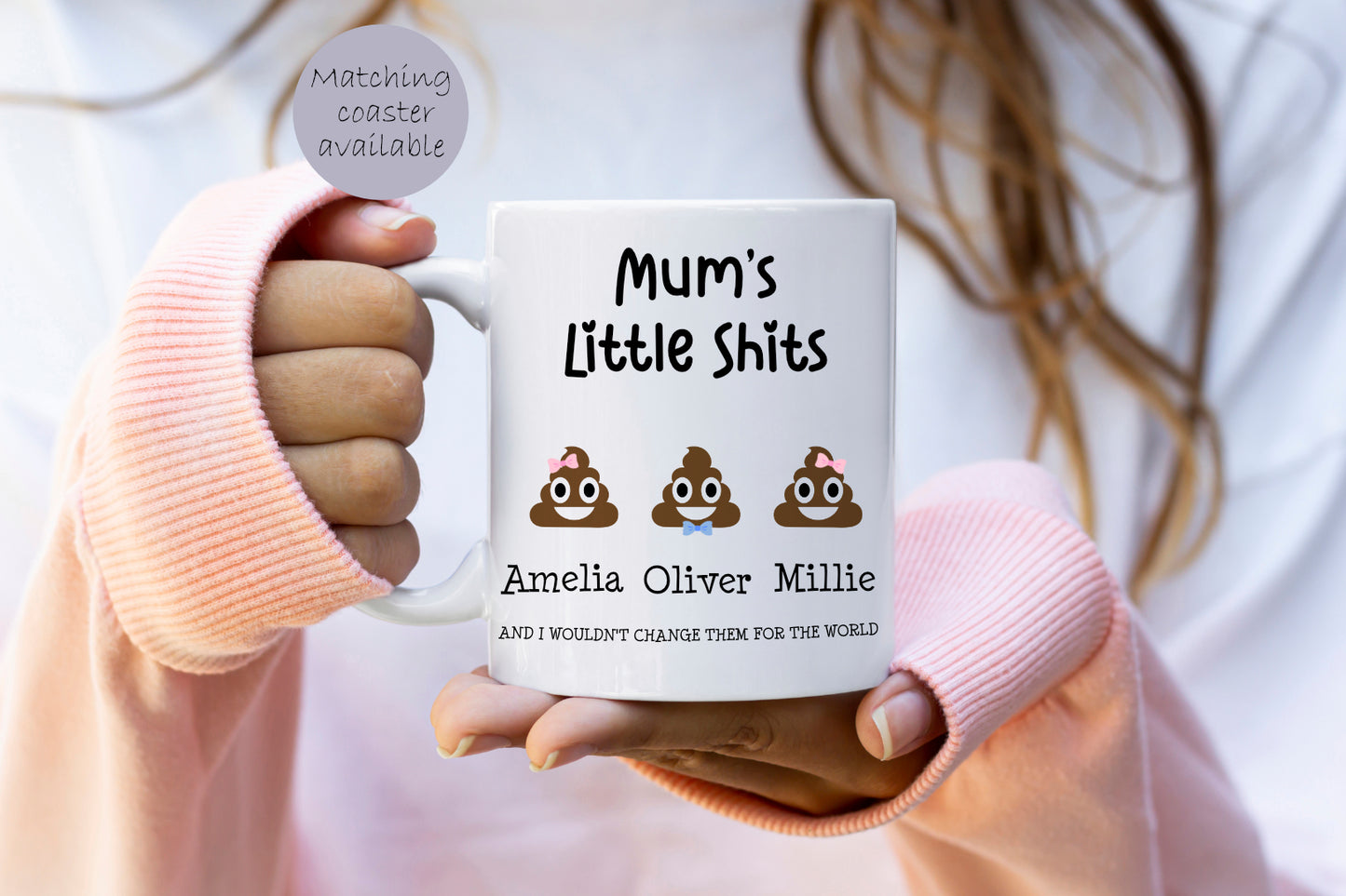 Personalised Mother's Day Mug | Mum's Little Shits | Funny Mug | Rude Mug