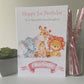 Personalised Birthday Gift Bag Watercolour Animals Pink