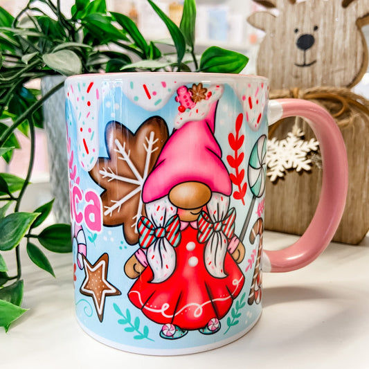 Personalised Christmas Gonk Mug, Stocking Filler, Christmas Eve Box, Hot Chocolate Mug