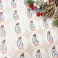 Personalised Christmas Stickers, Gift Labels, , Festive Name Stickers Snowman Initial