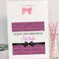 Personalised Birthday Gift Bag Printed Glitter Effect Pink
